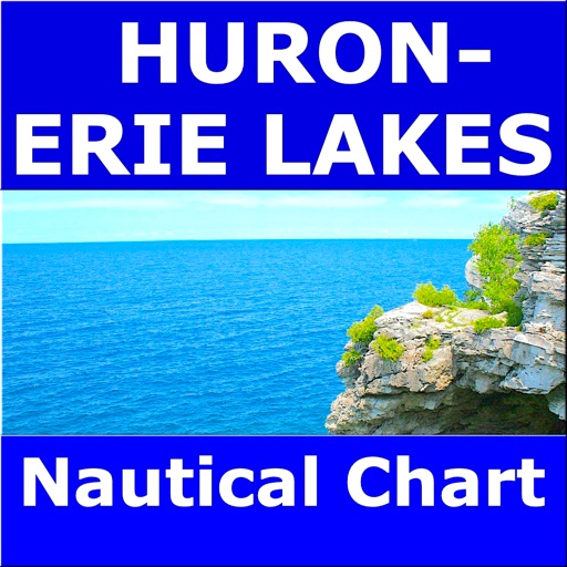 Huron & Erie Lakes Marine Map