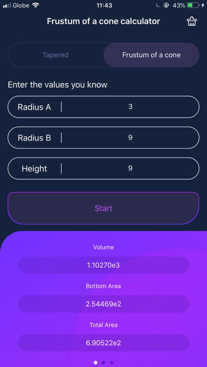 Cone Parameter Calculator screenshot-3