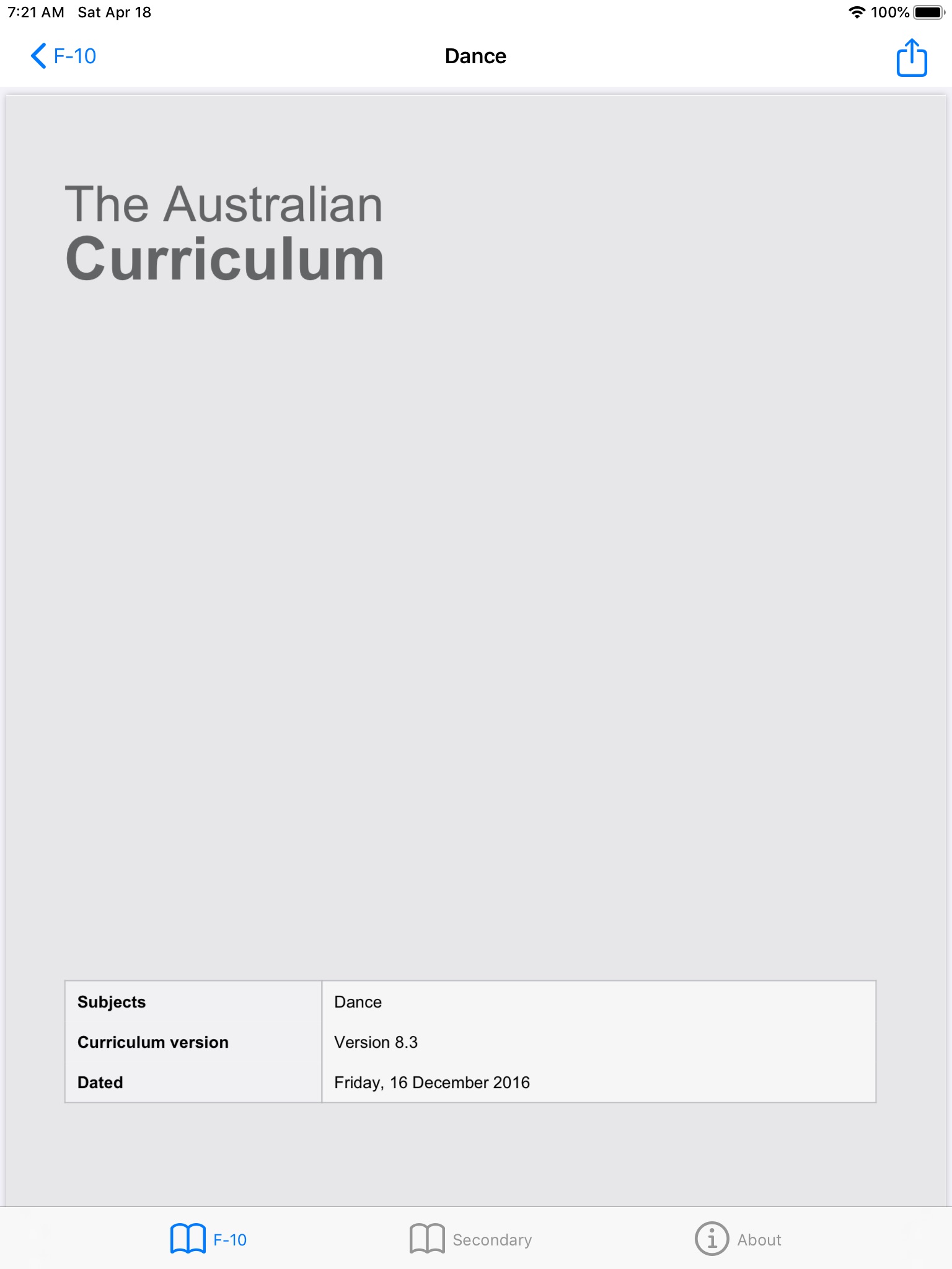 Australian Curriculum screenshot 2