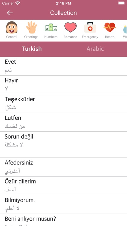 Turkish Arabic Dictionary