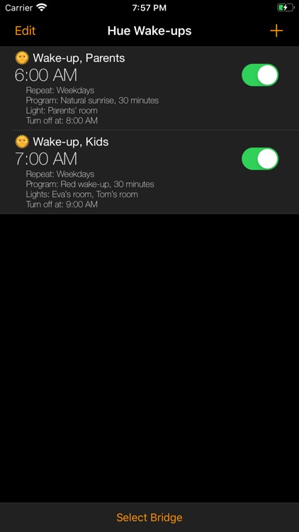 Wake-ups for Philips Hue