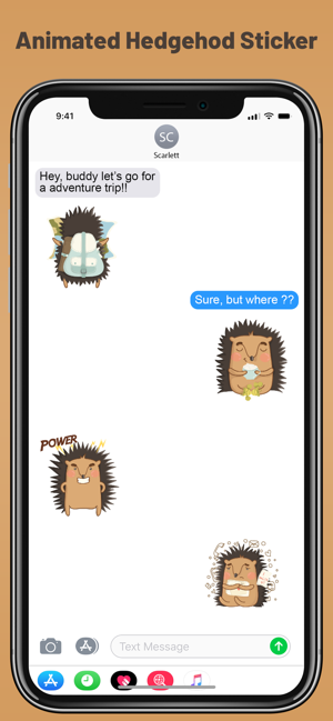 Animated HEDGEHOG Stickers Pac(圖2)-速報App