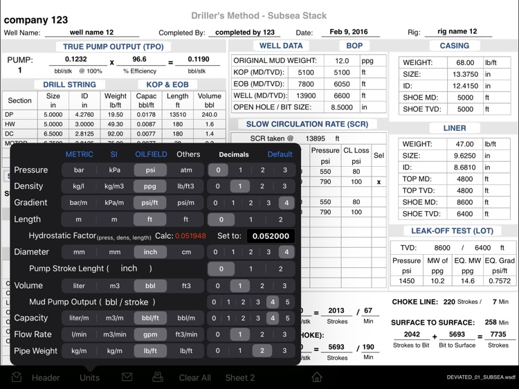 Driller's Method Worksheets screenshot-3