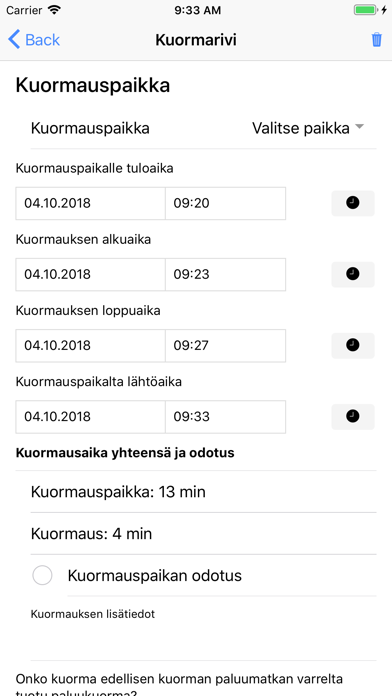 Maansiirtokirjaus screenshot 2