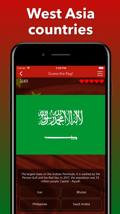 Asia Geography Quiz Flags Maps screenshot-3