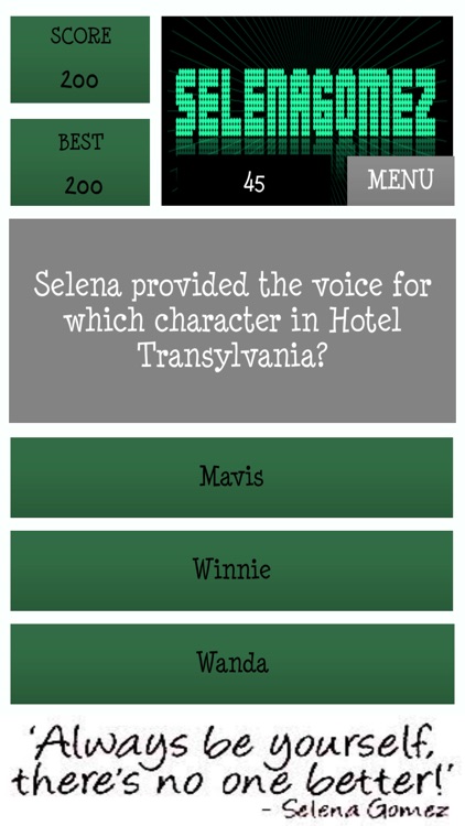 Unofficial Selena Gomez Quiz