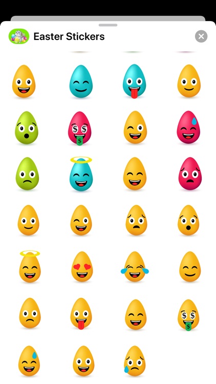 Happy Easter Stickers - Emojis