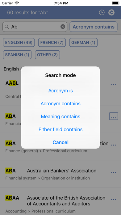 How to cancel & delete Financial acronyms from iphone & ipad 3