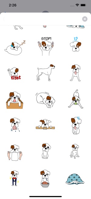 Cute White Boxer Dog Sticker(圖2)-速報App