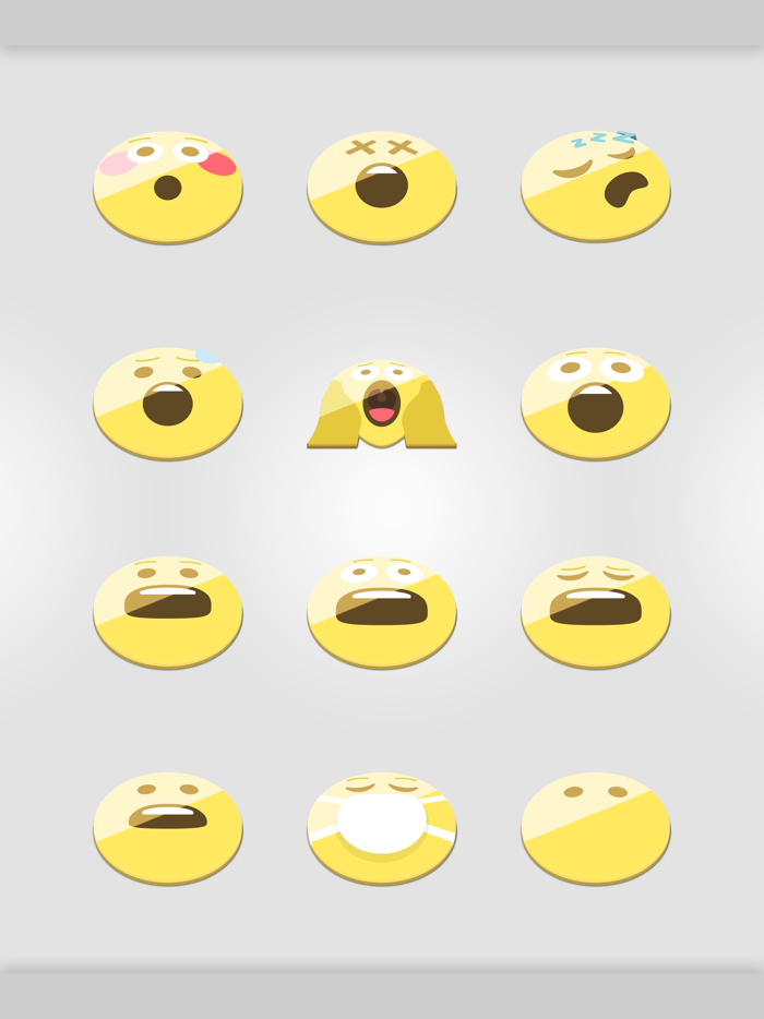 Stickers that flattened