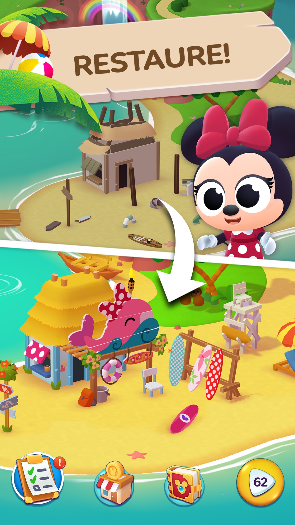 Screenshot do app Disney Desafio na Ilha