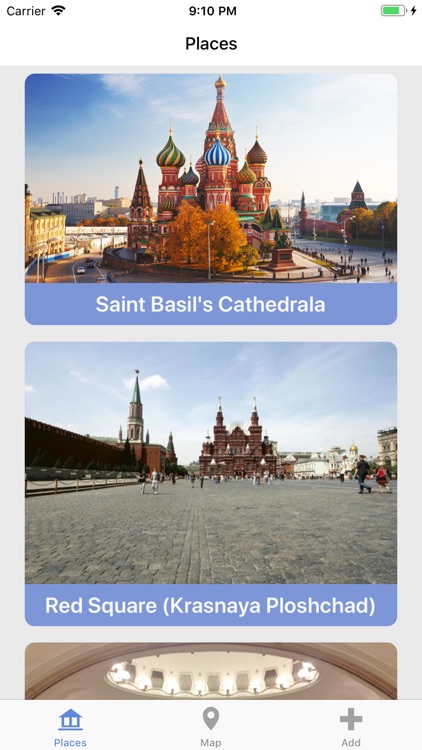 Moscow Places Catalog