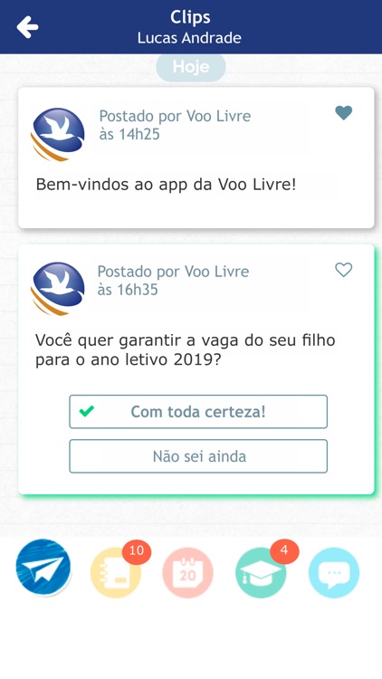 Voo Livre - Agenda Virtual