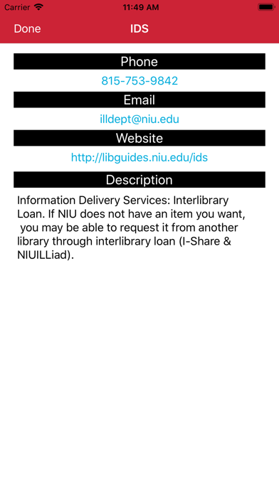 NIU Library screenshot 4