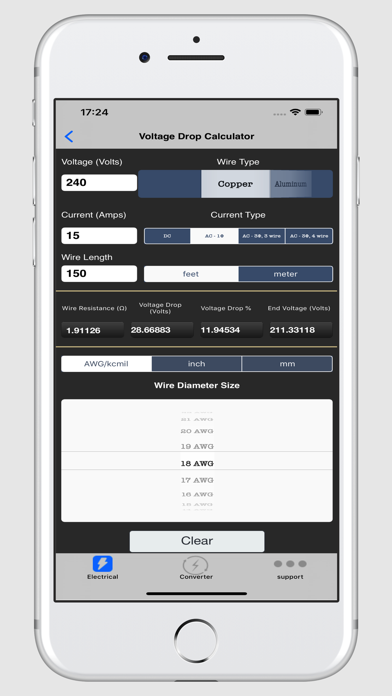 Electrical Calculator lite screenshot 2