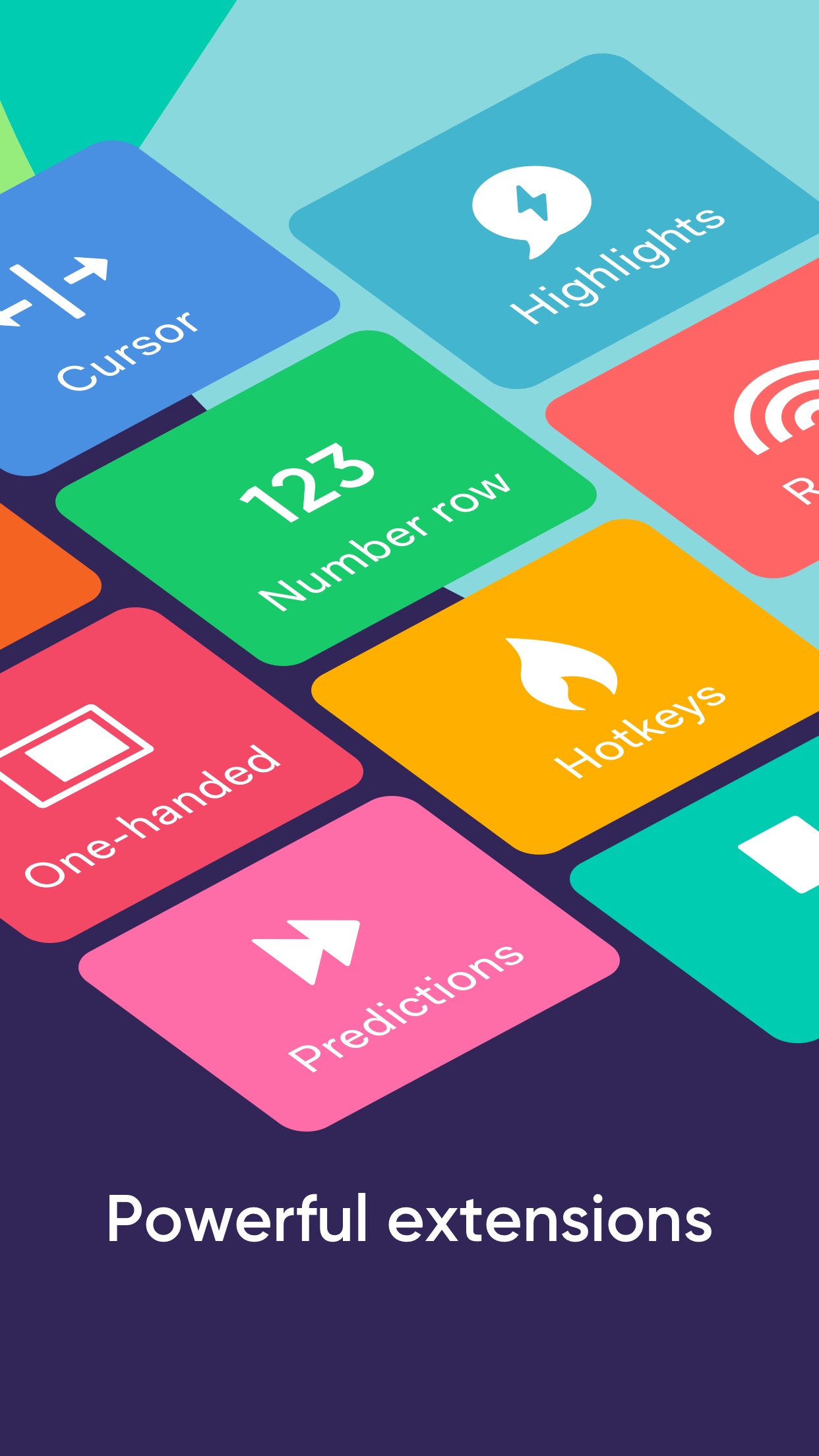 Screenshot do app Fleksy- GIF, Web & Yelp Search