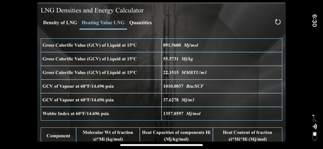 LNG Densities and Energy calc(圖4)-速報App