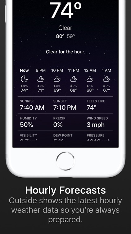 Outside - weather at a glance