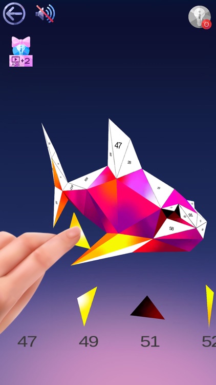 LowPoly 3D Art: Paint by Numbe