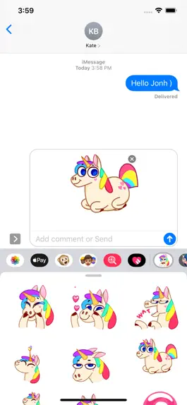 Game screenshot Unicorn Rainbow Animated apk