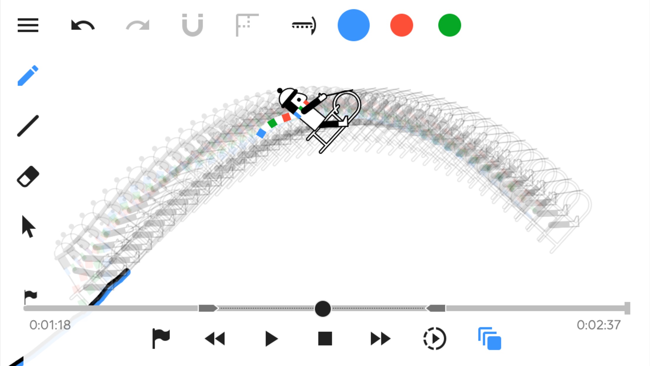 Screenshot do app Line Rider Classic