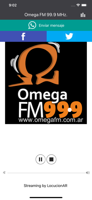 Omega FM 99.9 MHz.