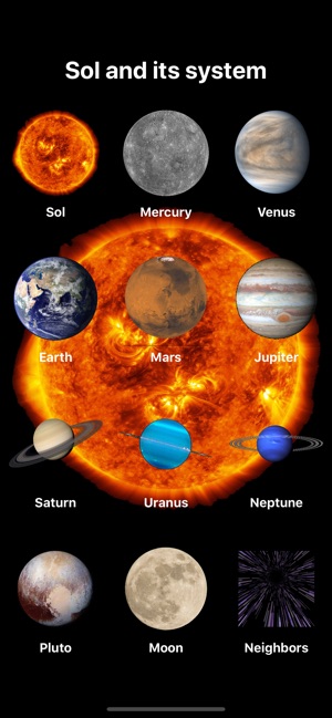 Sol's system and its neighbors