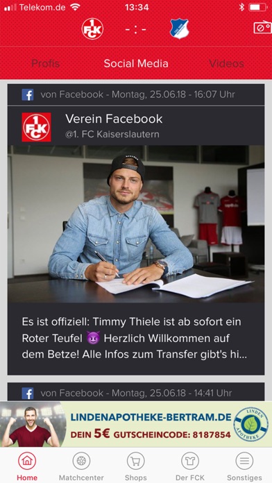 1. FC Kaiserslautern App screenshot 3
