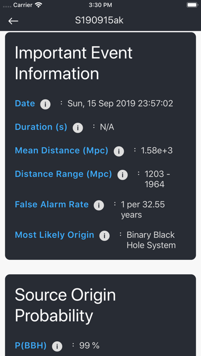 Chirp - gravitational wave app screenshot 3