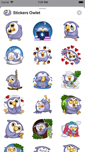 Stickers Cute Owlet(圖1)-速報App