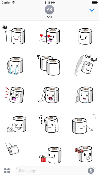 Animated Toilet Paper Sticker