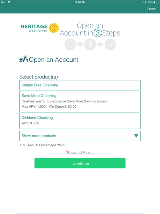 Heritage Credit Union for iPad screenshot-3