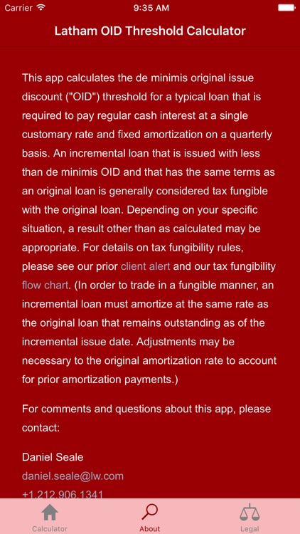 OID Threshold Calculator