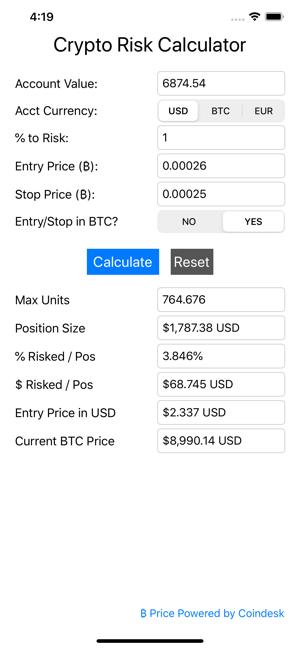 Crypto Risk Calculator(圖2)-速報App