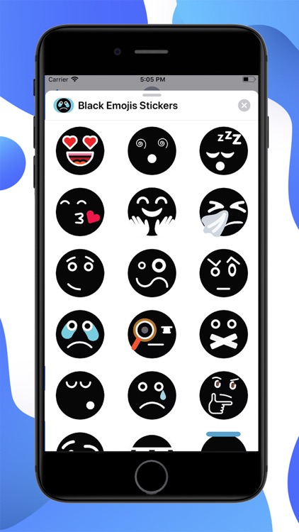 Black Funny Emoji Stickers