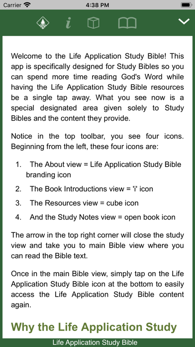 Life Application Study Bible Screenshot