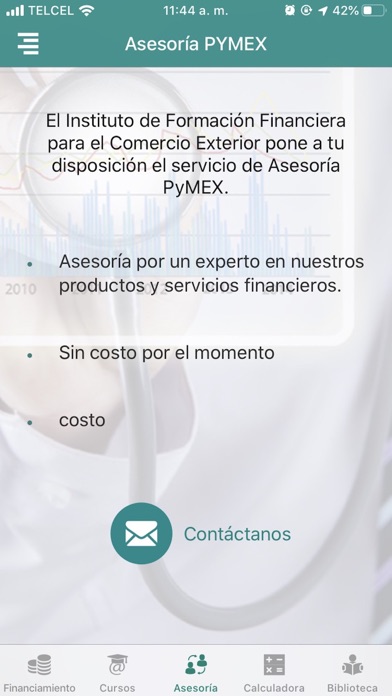 Bancomext PYMEX screenshot 2