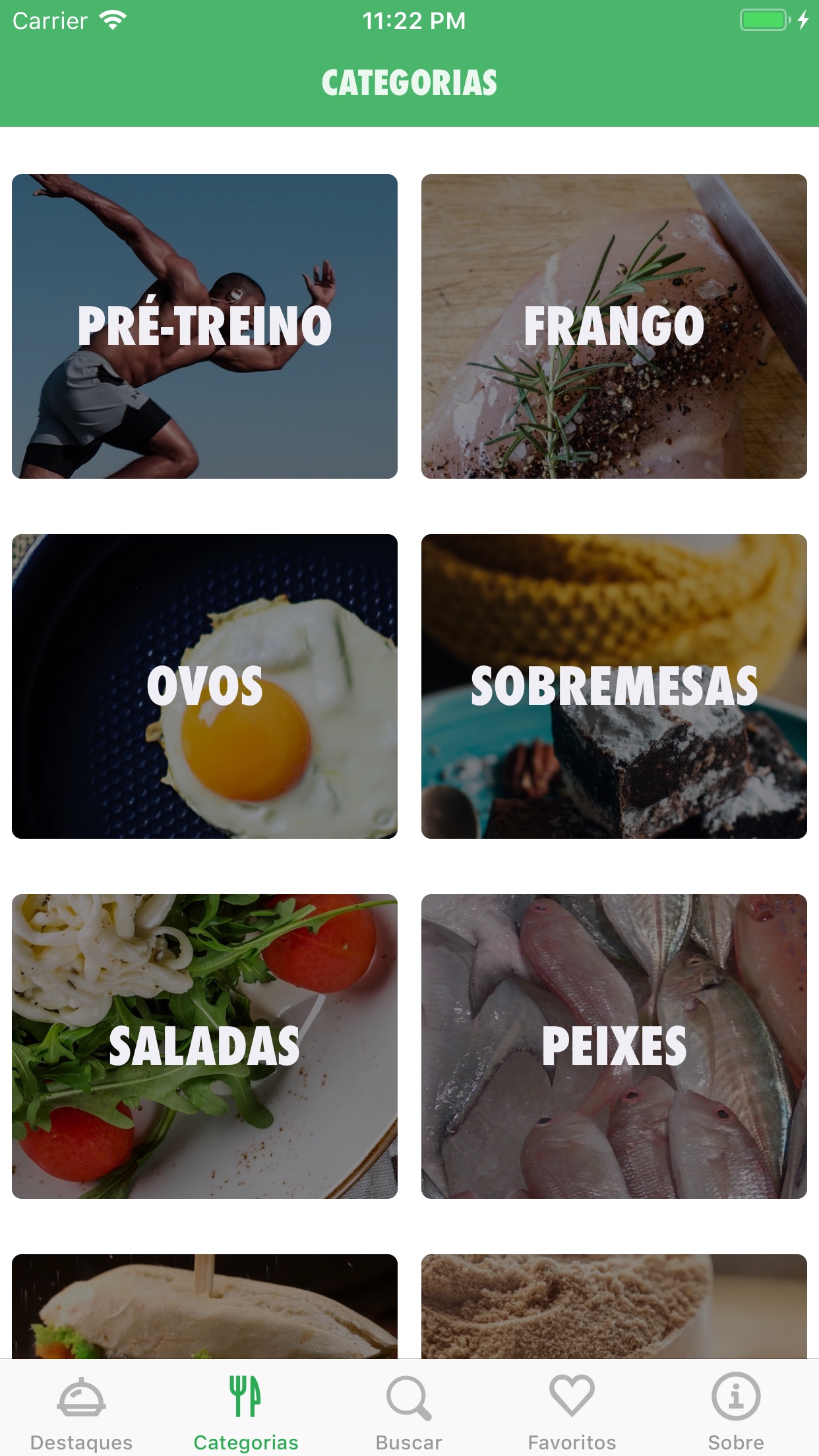 Screenshot do app Fitbook - Receitas Fitness