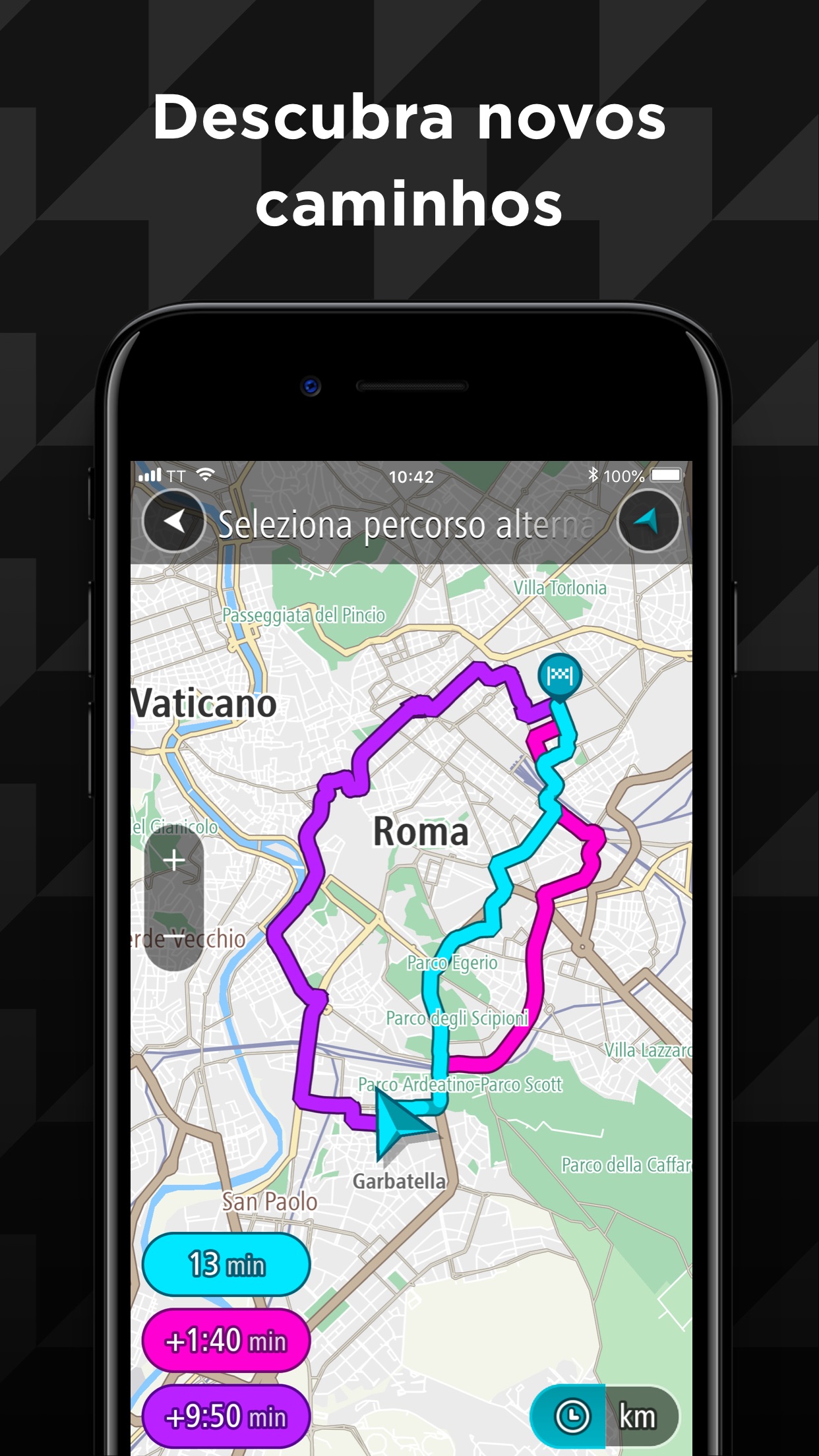 Screenshot do app TomTom GO Navigation