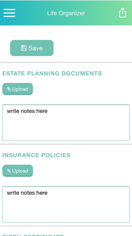 Life Organizer & Estate Plan