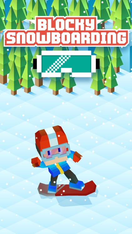 Blocky Snowboarding screenshot-4