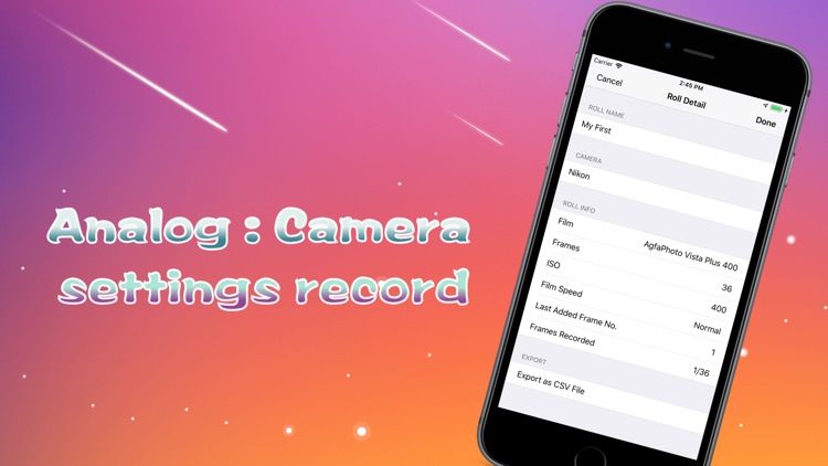 Analog:Camera settings record screenshot-4
