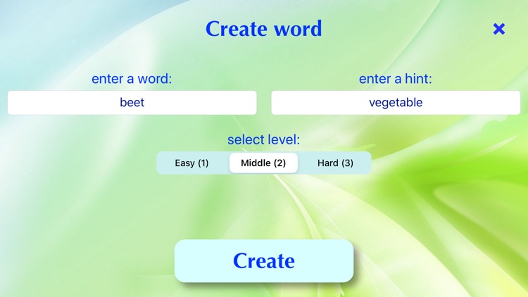 Collect letters for word