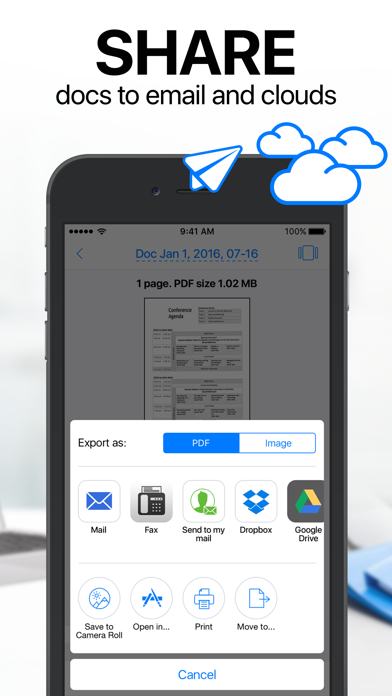 iScanner Pro - Mobile PDF Scanner to Scan Documents, Receipts, Biz Cards, Books. Screenshot 3