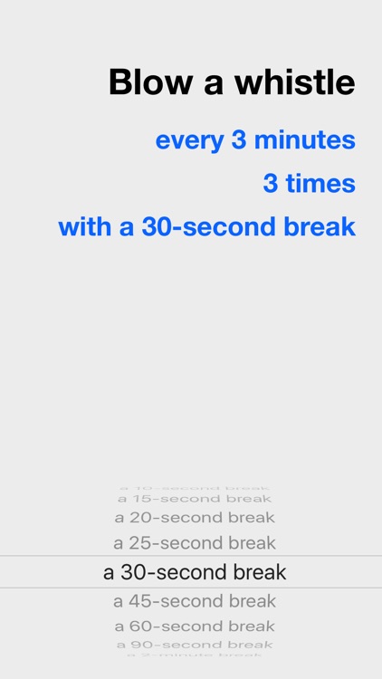 Whistle Timer, train intervals