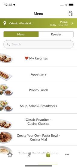 Olive Garden Italian Kitchen app screenshot