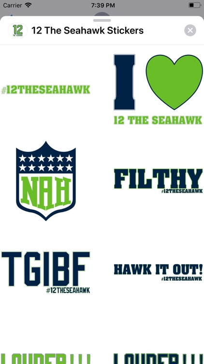 12 The Seahawk Stickers