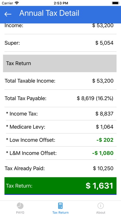 Tax Calculator 2019 ATO Rate screenshot-3