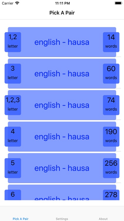 PickAPair Hausa - English