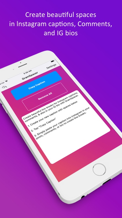GramSpacer For Instagram